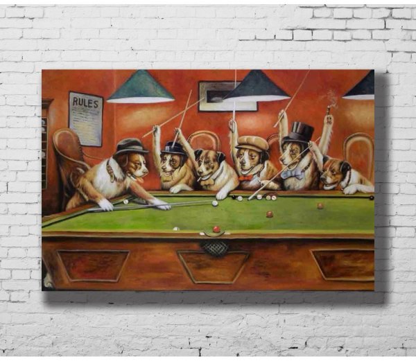 Кассиус Кулидж собаки бильярд