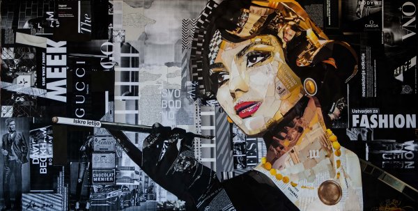 Плакат в стиле коллаж