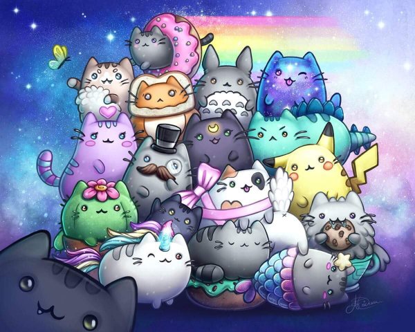 Котики в стиле аниме