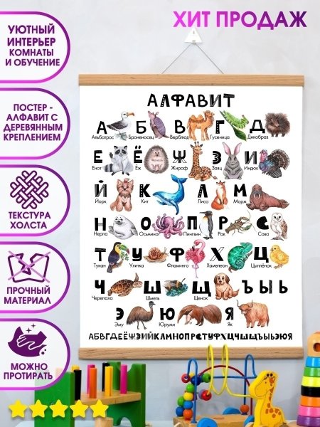 Плакат алфавит для детей