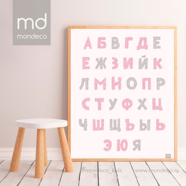 Постер алфавит в детскую