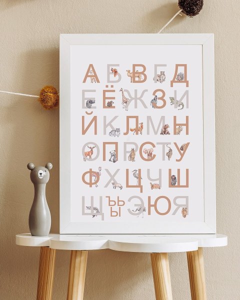 Азбука плакат на стену
