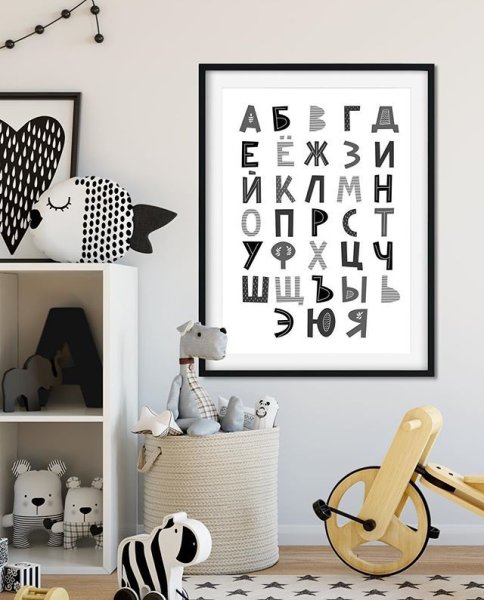 Постер алфавит в детскую