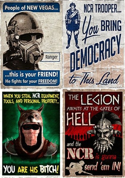 Fallout New Vegas плакаты