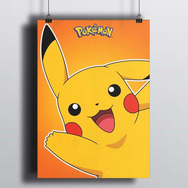 Пикачу в стиле поп арт Постер