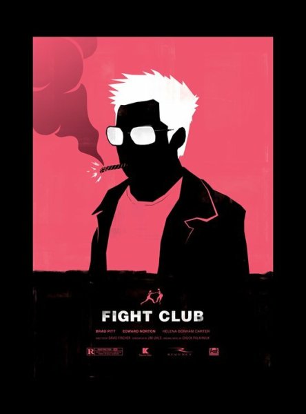 Минималистический Постер к фильму Бойцовский клуб
