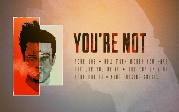 Минималистический Постер к фильму Бойцовский клуб