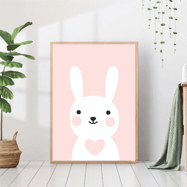 Новогодний заяц Постер для интерьера