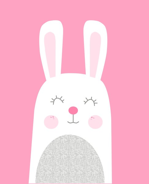 Постеры в детскую комнату зайчик