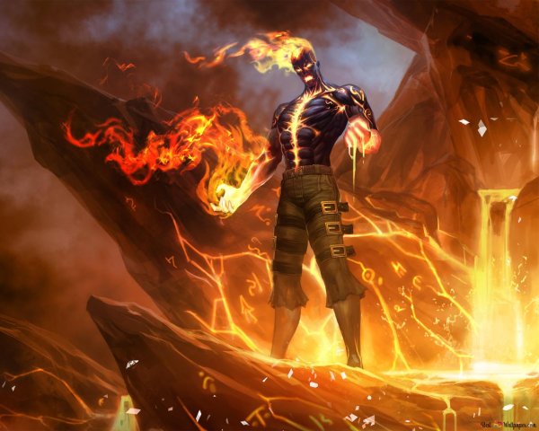 Огненный персонаж