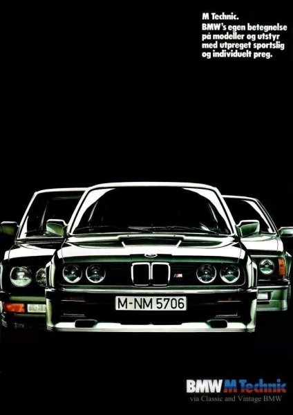 BMW e34 Постер