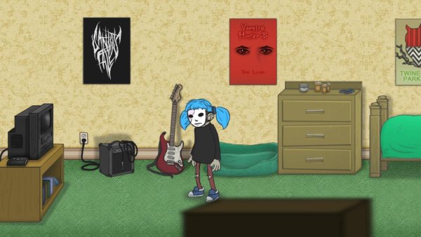 Салли фейс плакаты в комнате Ларри