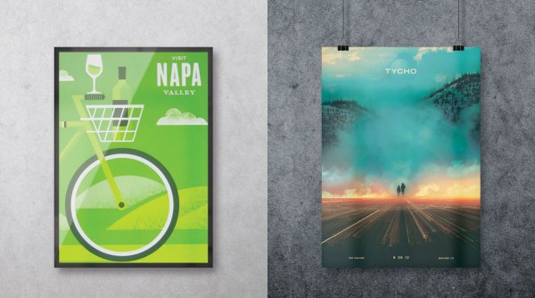 Мокап 4 плаката