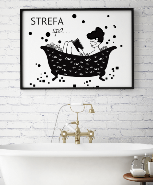 Постер в ванной в скандинавском стиле