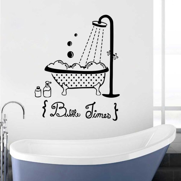Наклейки для ванной стильные
