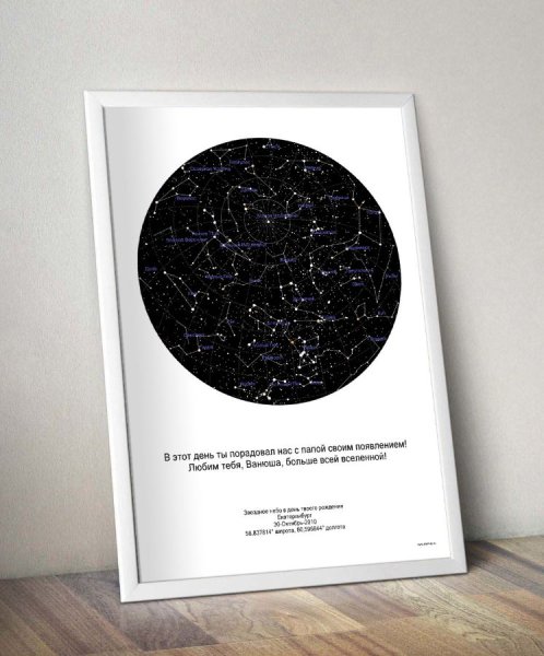 Звездная карта подарок