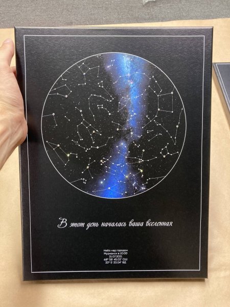 Карта звездного неба подарок