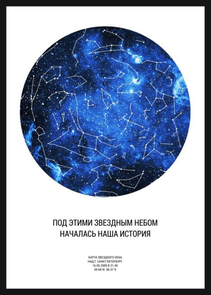 Звездная карта Постер