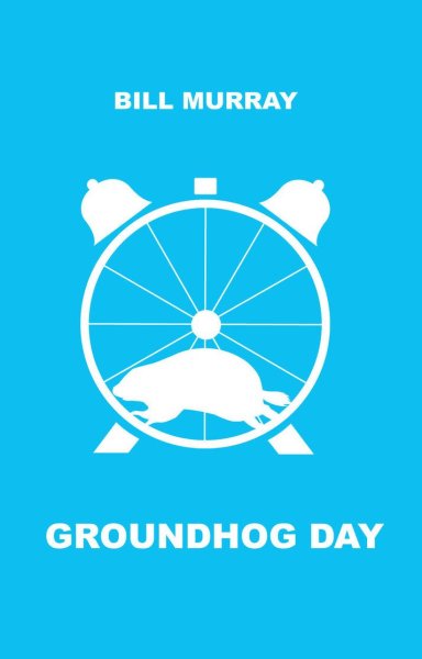 Минималистичный Постер к фильму день сурка