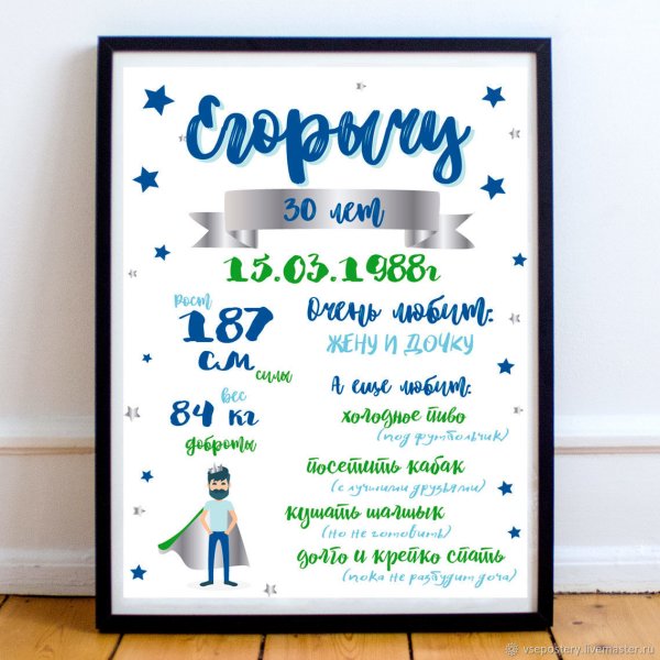 Постер достижений для взрослых