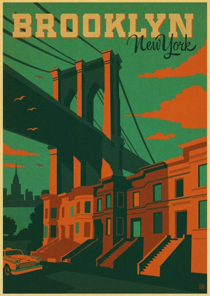 Современные рекламные плакаты в Старом стиле