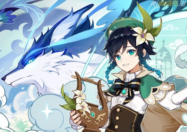 Венти Геншин Импакт Постер