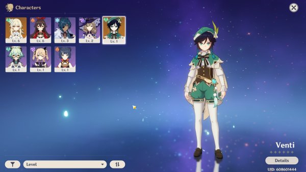 Венти коврик для мыши Genshin Impact