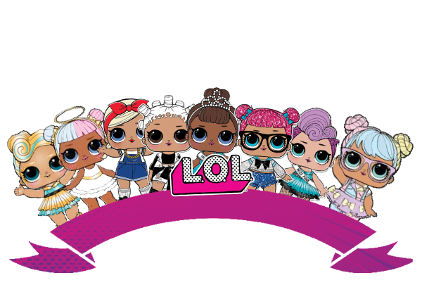 Принт в стиле кукол ЛОЛ