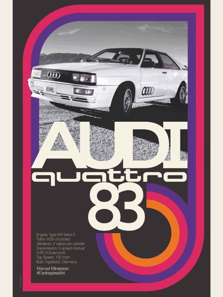 Audi quattro плакат