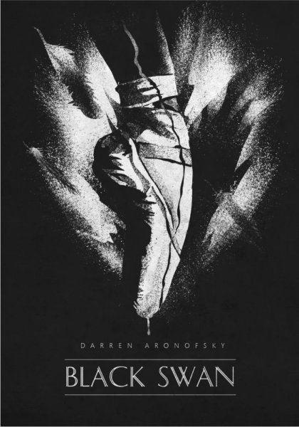 Минималистический Постер черный лебедь