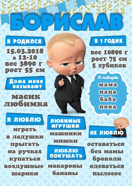 Босс молокосос Постер достижений