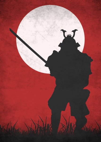 Японские плакаты Самурай