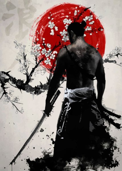 Авы с грустью в стиле самурая