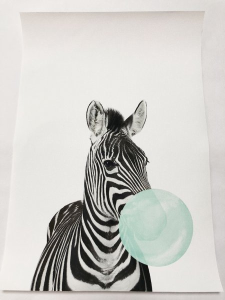 Картина Зебра черно белая