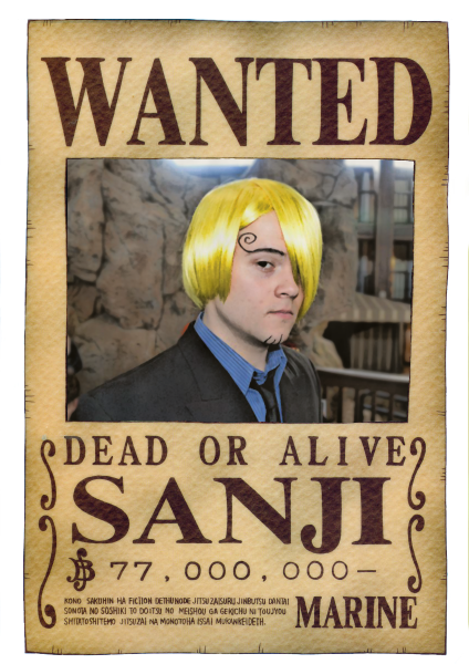 One piece wanted posters Санджи