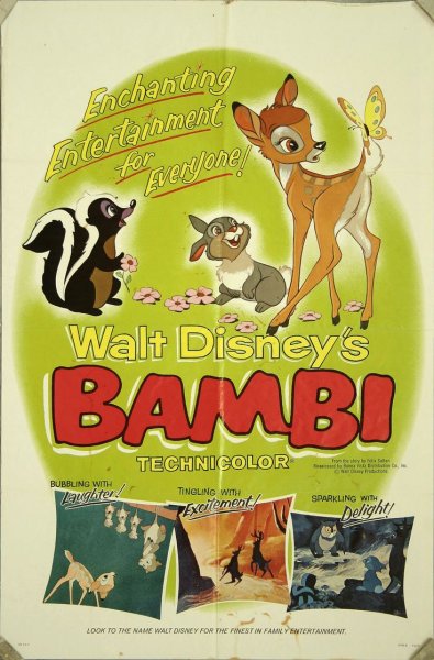 Бемби (1942) мультфильм Постер