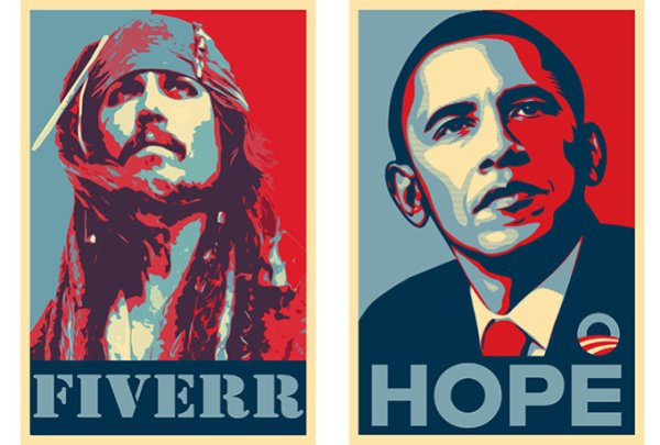 Hope Obama Постер в стиле