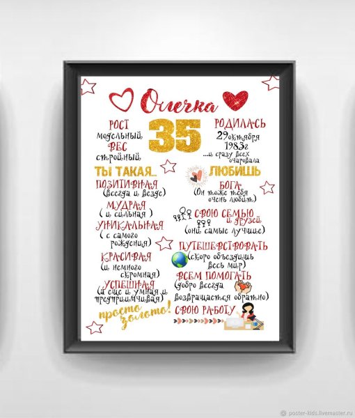 Постер с днем рождения