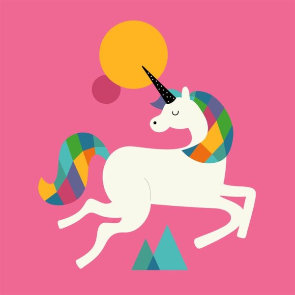 Плакат с единорогом