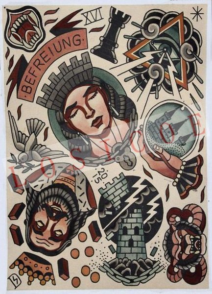 Традиционные американские тату картина