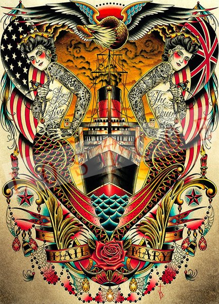 Тату в стиле старой школы