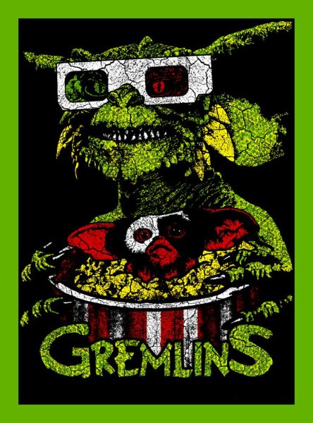 Гремлины минималистический Постер