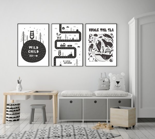 Постеры для гостиной в скандинавском стиле