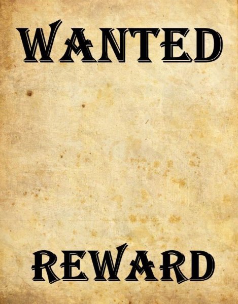 Табличка wanted