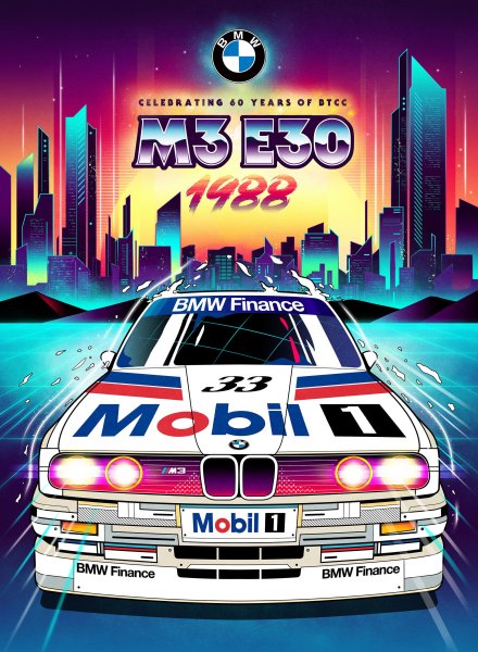 BMW ретро Постер