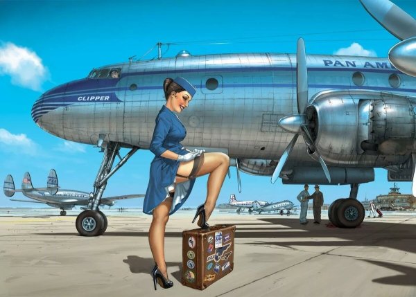 Плакат авиатехника 1930-х СССР