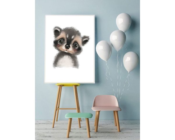 Енот с линейкой