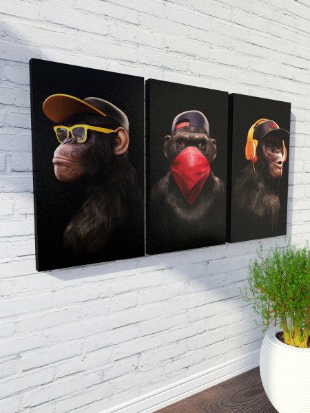 Avalondecor / модульная картина "обезьяны"