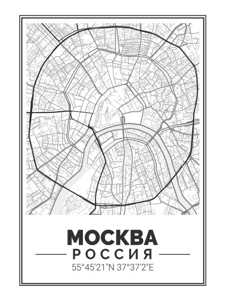 Картина карта города