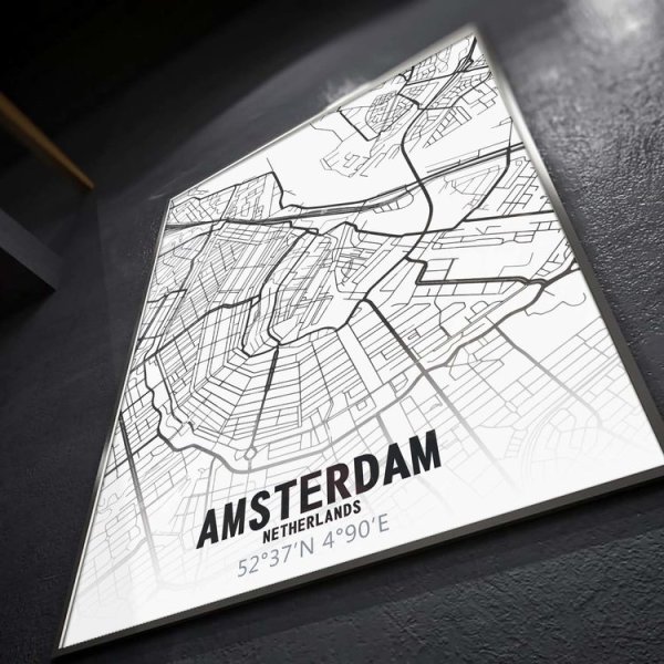 Карта Парижа Постер